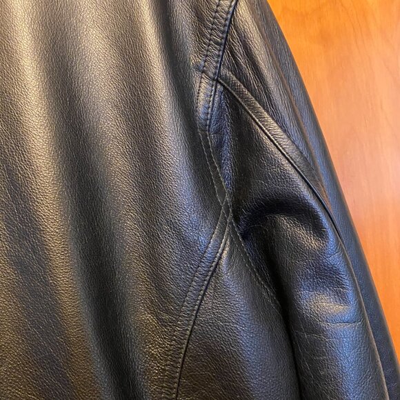 AUTHENTIC TYPE A-2 FLYER'S JACKET BLACK LEATER EXCELLENT CONDITION SIZE 42 - Picture 12 of 16